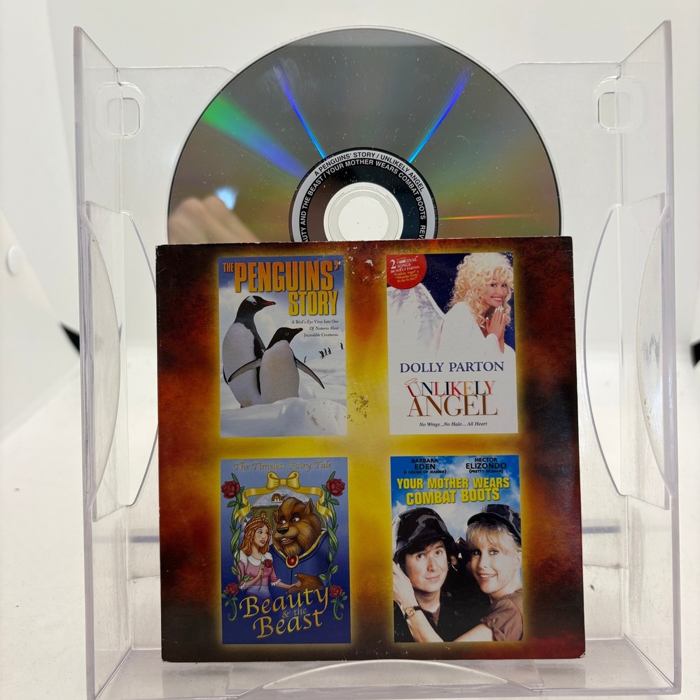 4 Movie Collection Dolly Parton Unlikely Angel Penguins Story Beauty and Beast